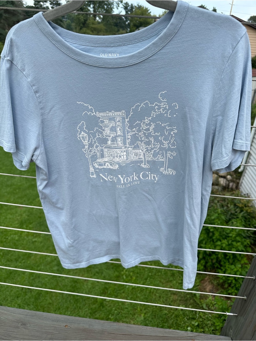Old Navy Light Blue New York City Graphic Tee